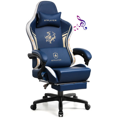 Cadeira Gamer GTPLAYER com Bluetooth, Descanso para Pés e Design Ergonômico