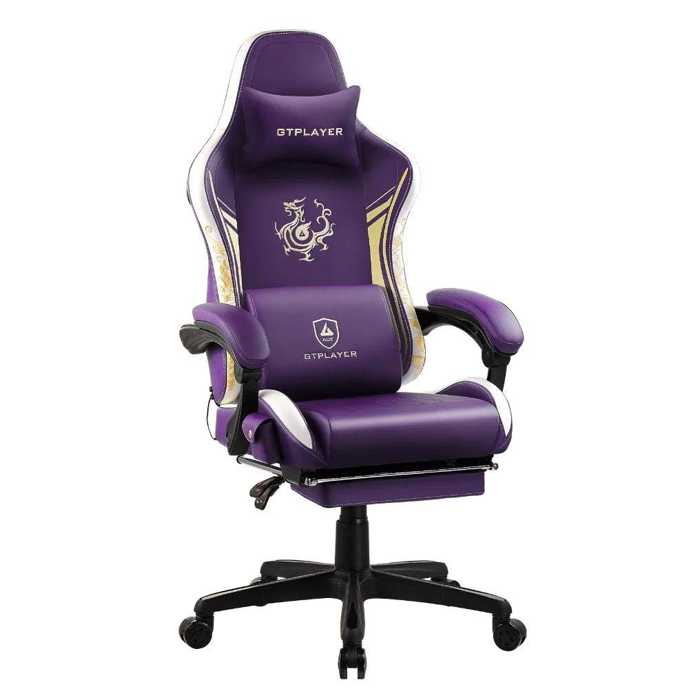 Cadeira Gamer GTPLAYER com Bluetooth, Descanso para Pés e Design Ergonômico