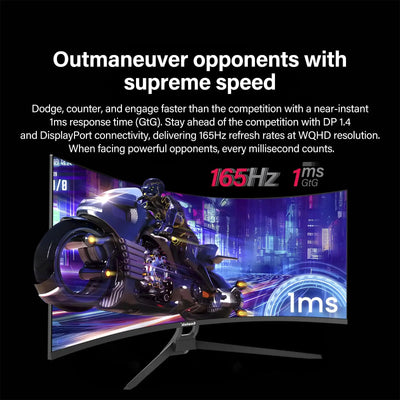 Monitor Gamer Gawfolk 34" Curvo UltraWide WQHD 165Hz IPS