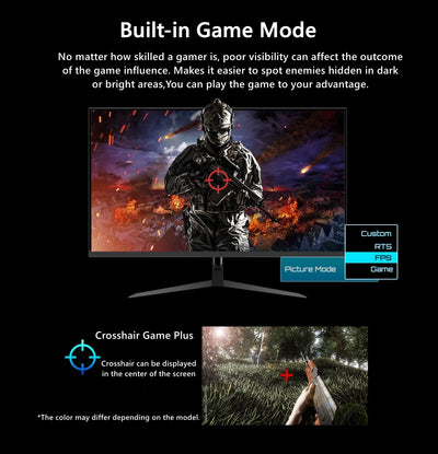 Monitor Gamer FYHXele 32" 4K 144Hz IPS com FreeSync e G-Sync