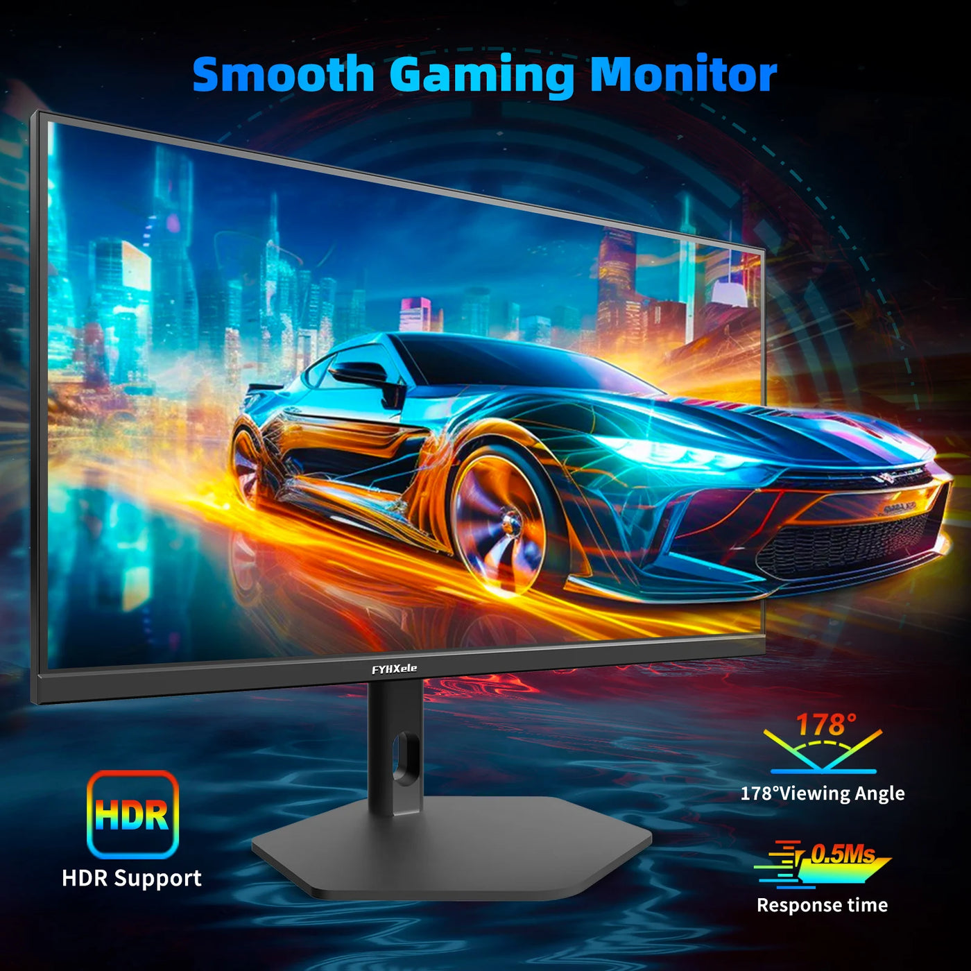 Monitor Gamer FYHXele 27" IPS 380Hz Full HD com FreeSync