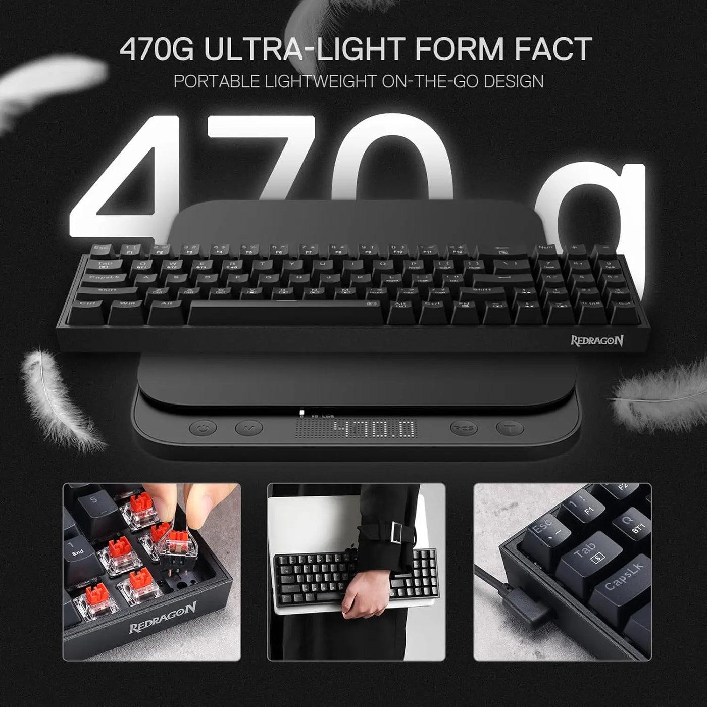 Combo Gamer Redragon BS136: Teclado Mecânico K628 e Mouse M693 Wireless