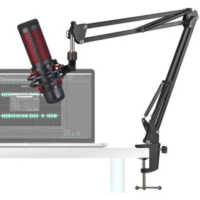 Suporte de Microfone HyperX QuadCast Profissional com Braço Articulado