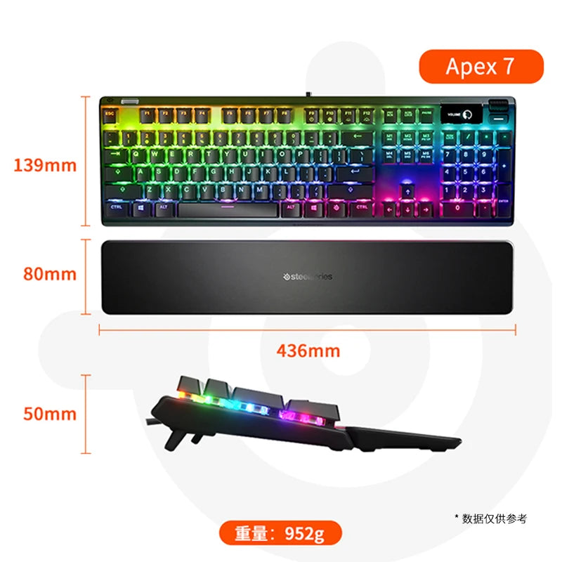 Teclado Mecânico Gamer SteelSeries Apex 7 TKL - Edição Ghost