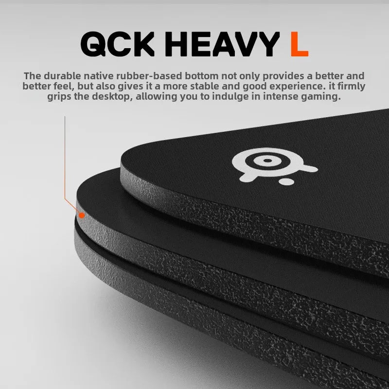 Mouse Pad de Tecido SteelSeries QcK Heavy L - Base Antiderrapante para Gaming