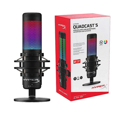 Microfone USB HyperX QuadCast S para Gaming e Streaming
