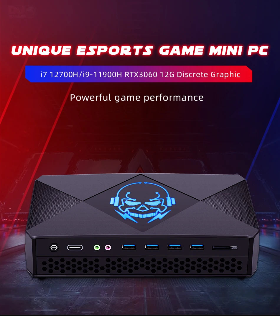 Topton New Mini Gaming PC | Intel i7-12700H | NVIDIA RTX 3060 | 64GB DDR5 RAM | 2TB NVMe SSD | High-Performance Compact Desktop