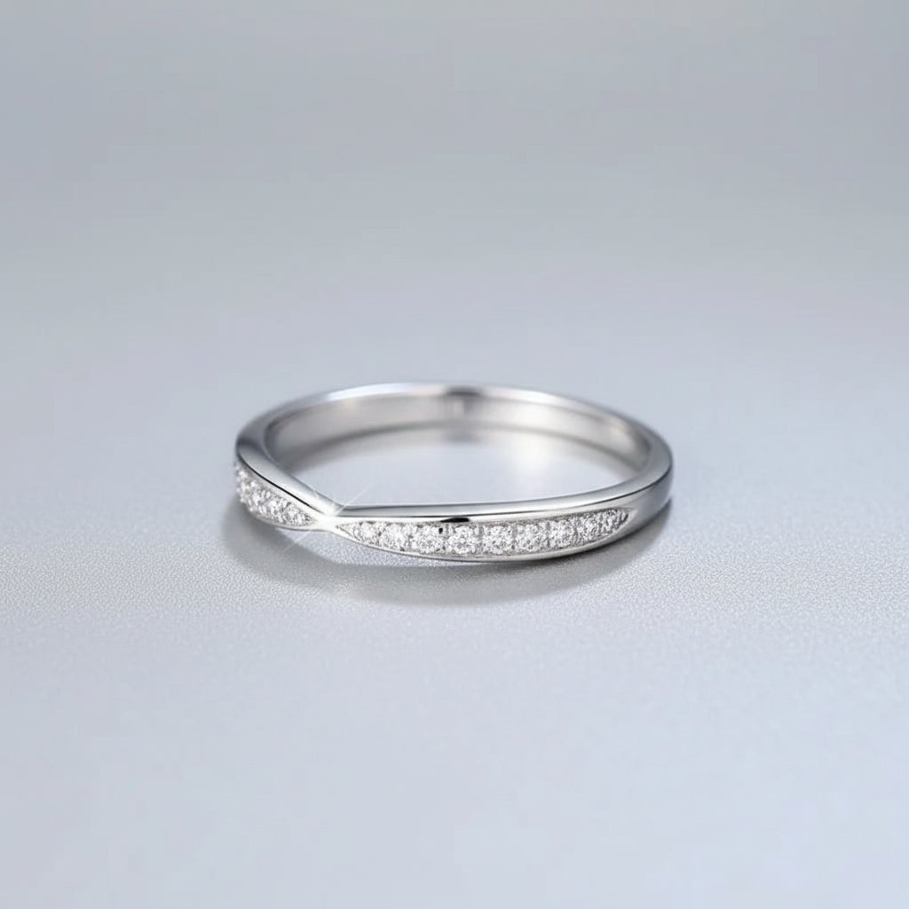 Anel de Casal Moissanite D/VVS (Prata 925)