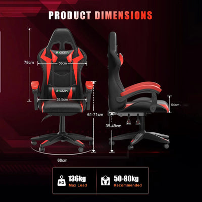 Cadeira Gamer RGB com LEDs e Reclinação Ergonômica