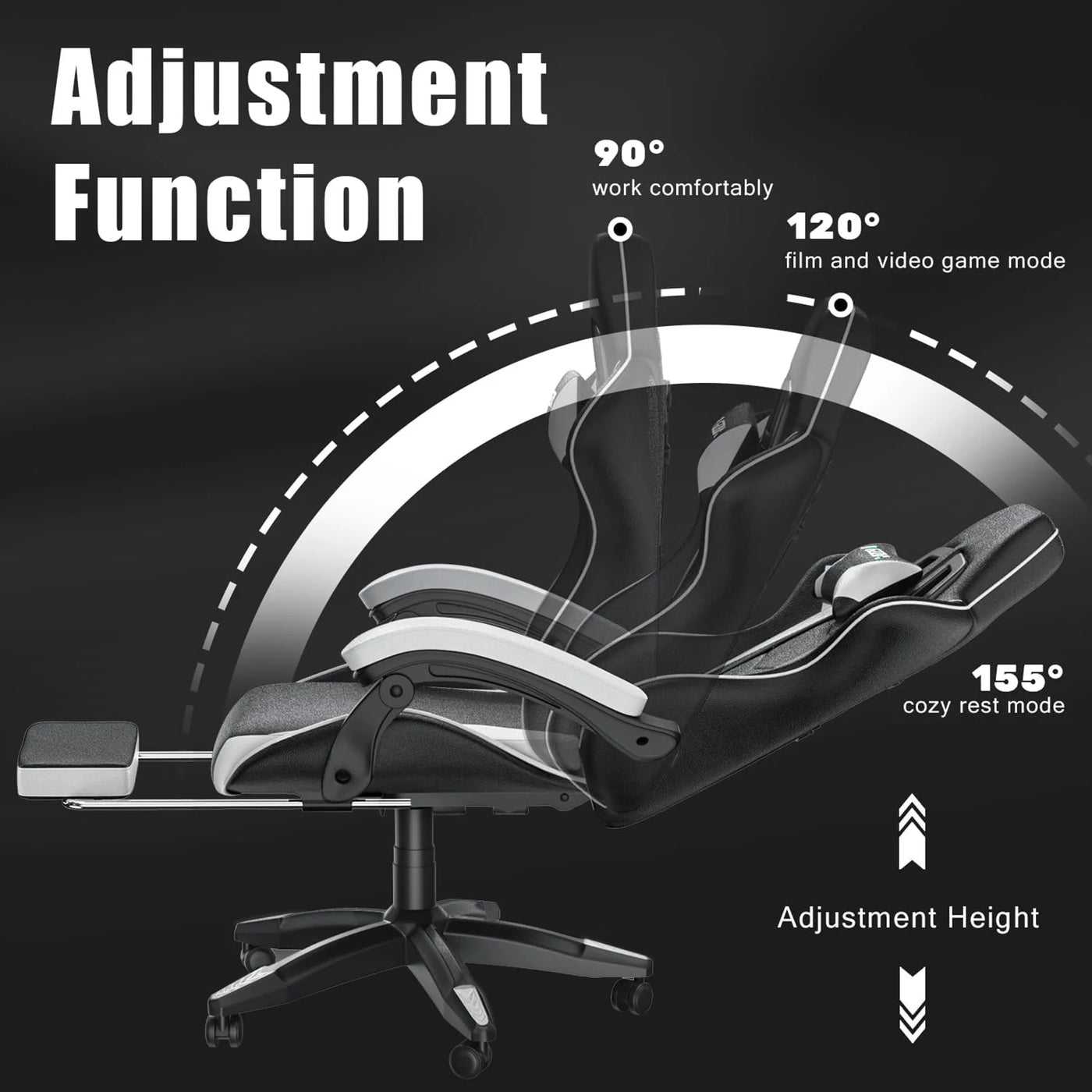 Cadeira Gamer Ergonômica com Apoio para os Pés