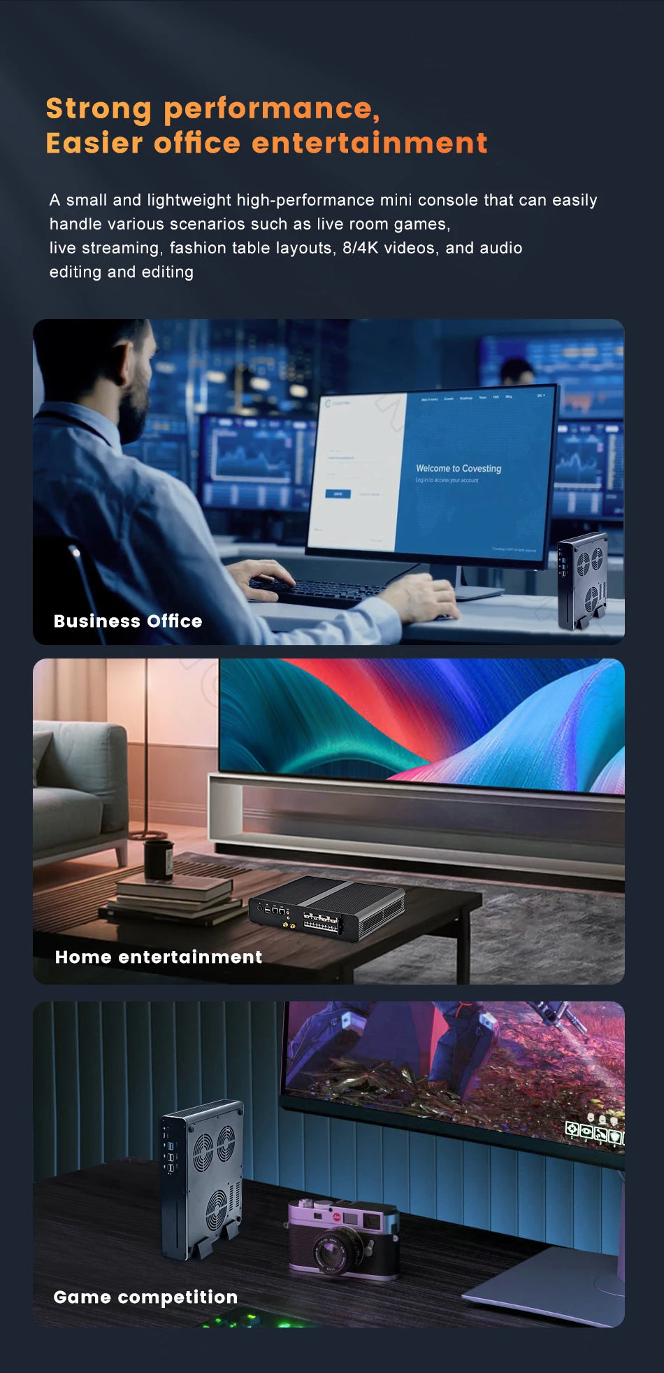 Mini PC Gamer i7-13700H / RTX 4060 / 64GB DDR5 / 2TB