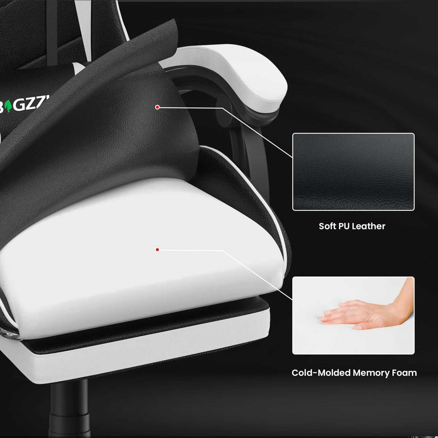 Cadeira Gamer Ergonômica com Apoio para os Pés